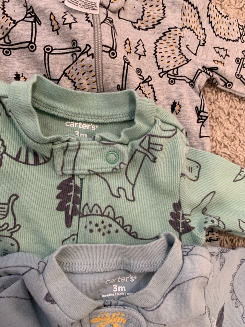 Qty.9 2 way Baby zipper pajamas 3m-6m Bundle - Picture 8 of 8